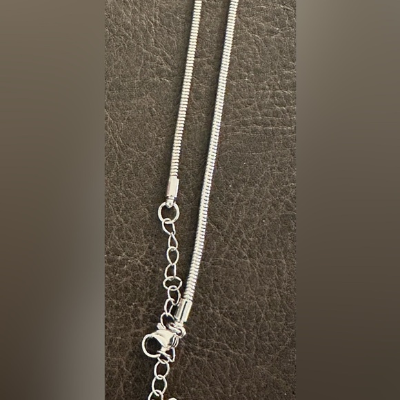 Unbranded Olive Green Faceted Stones Fashion Jewelry Snake Style Chain 21.5 “ - Picture 6 of 7